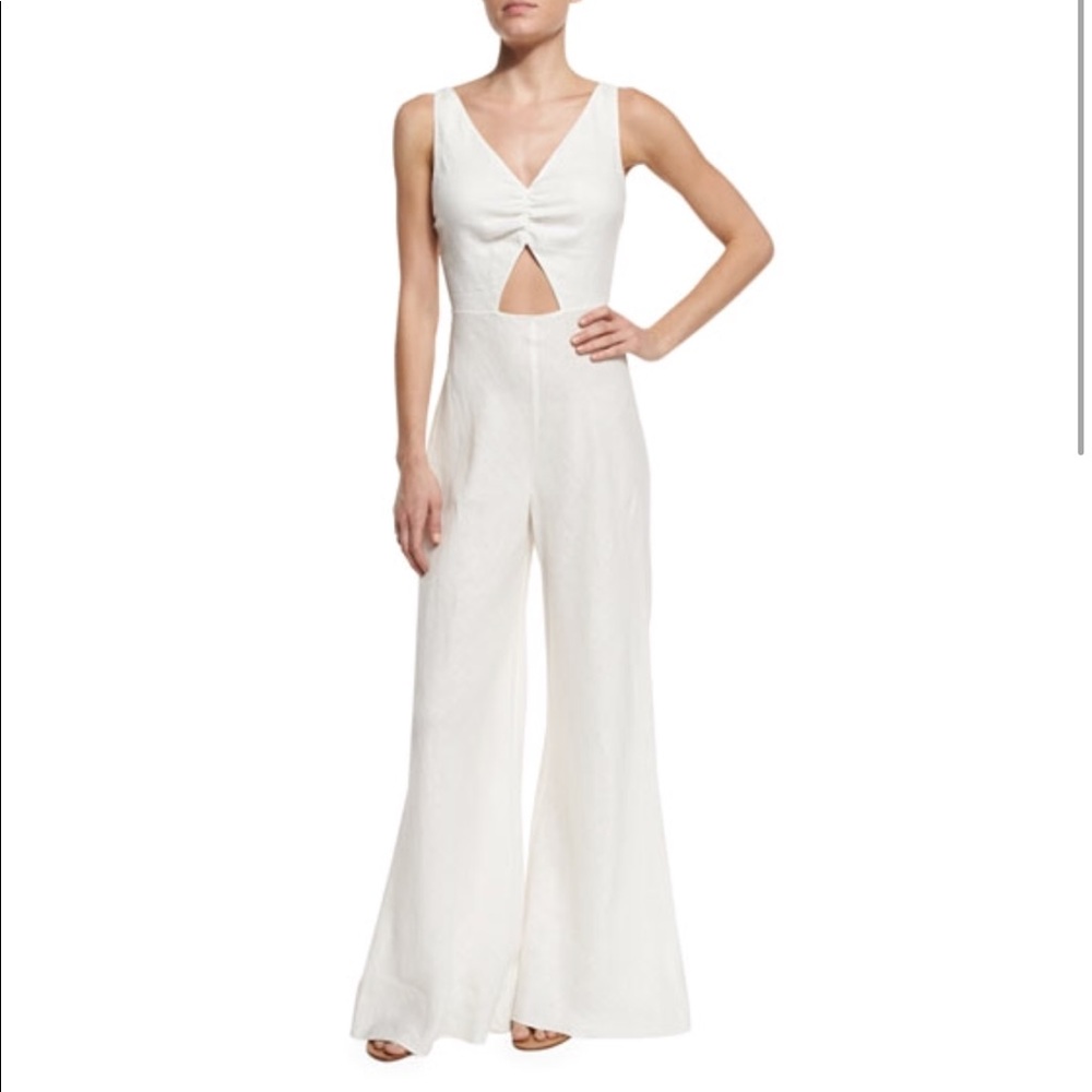 NWOT 6 Shore Road white linen jumpsuit